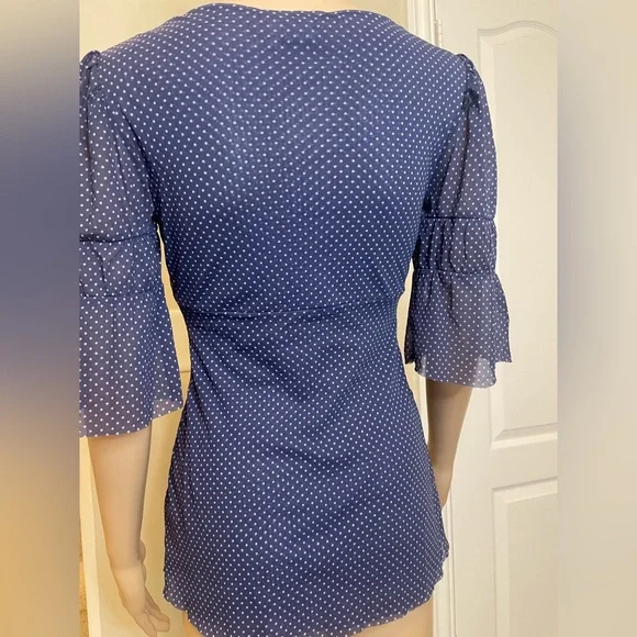 Sweet Pea by Stacy Frati Polka Dot Blouse, Size M - Picture 8 of 11
